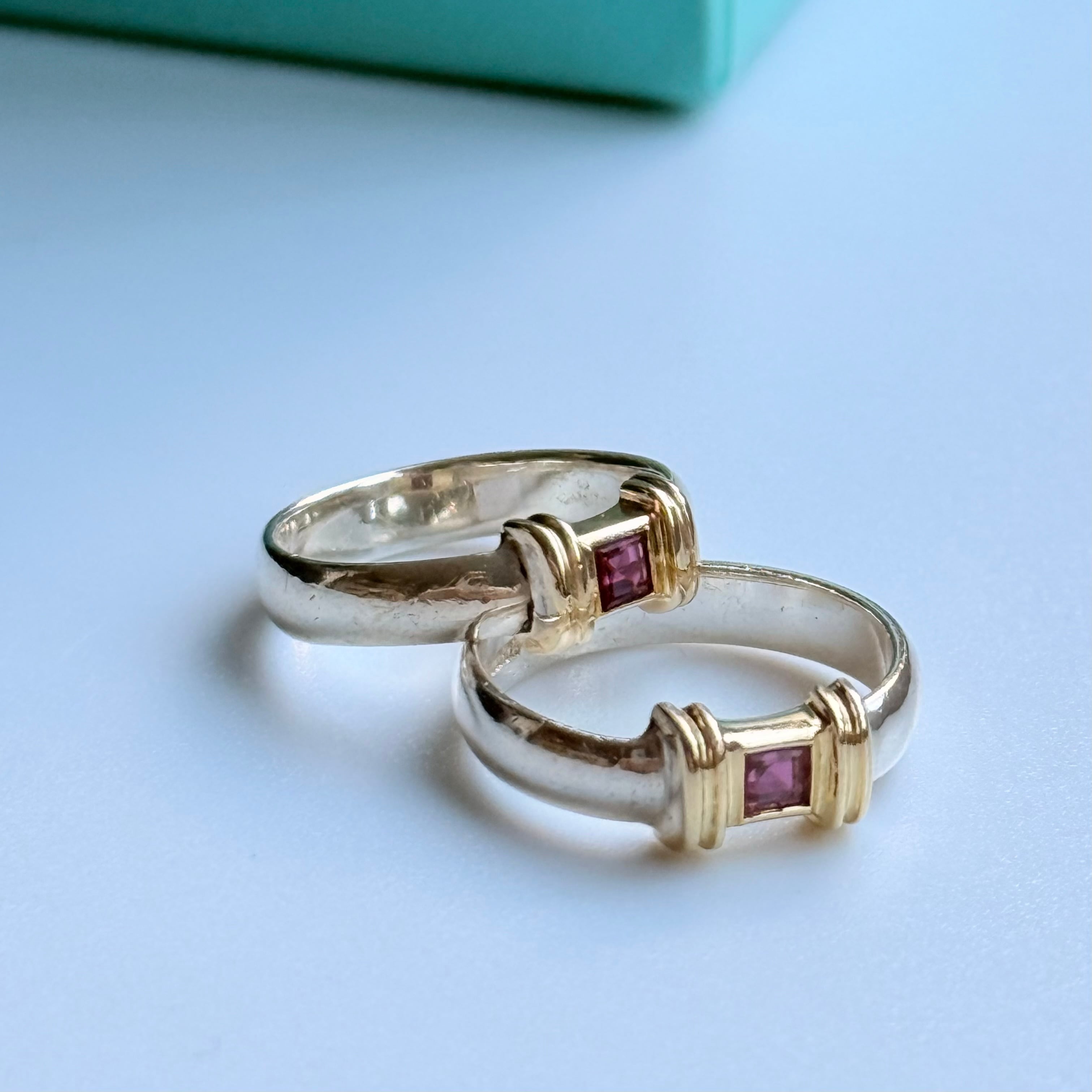 vintage tiffany ヴィンテージティファニー 80s back to glamour ring 18k gold×silver925