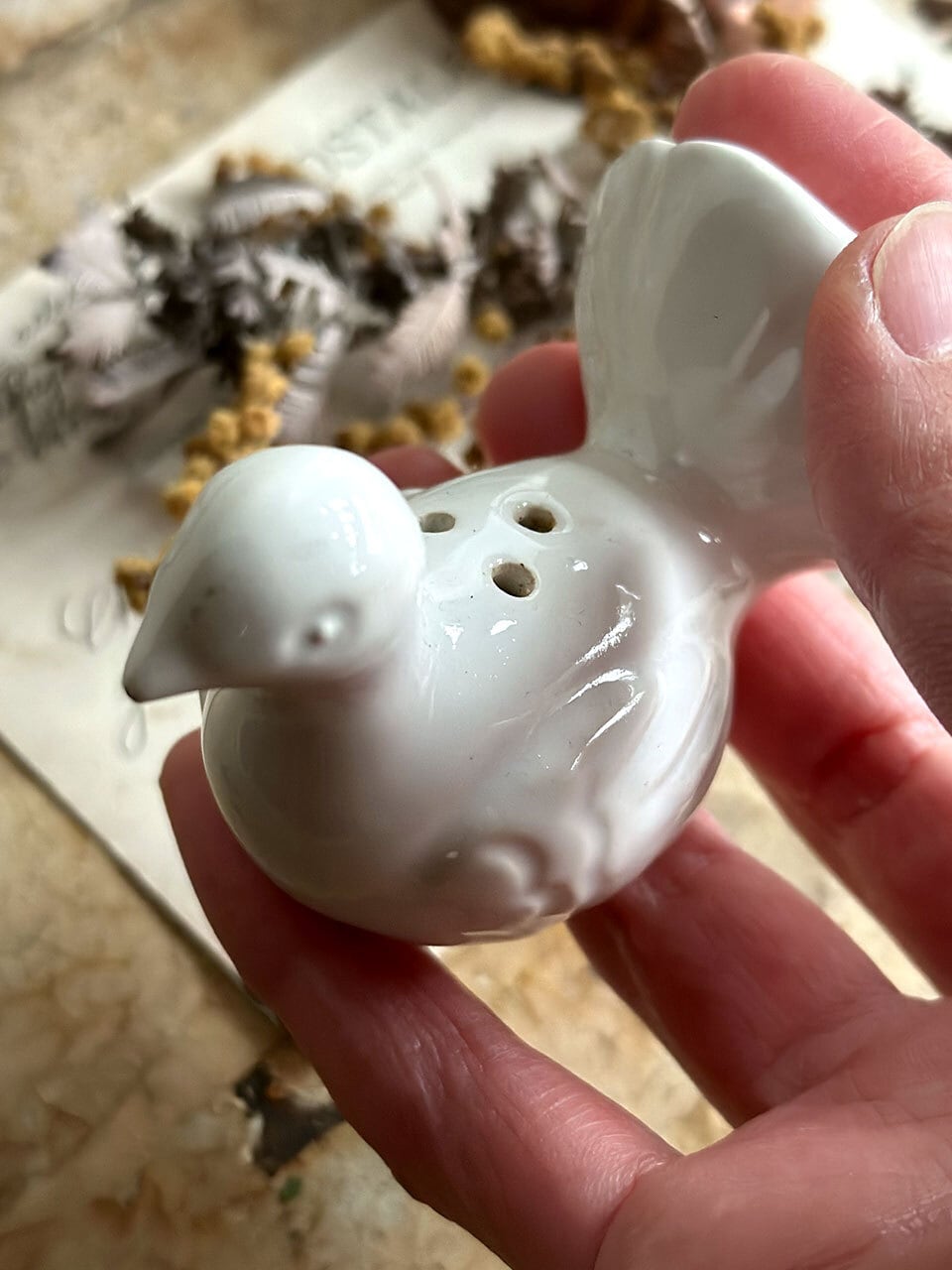 スワンのスパイスボトル 調味料入れ 陶器 白鳥 | Brocante de La