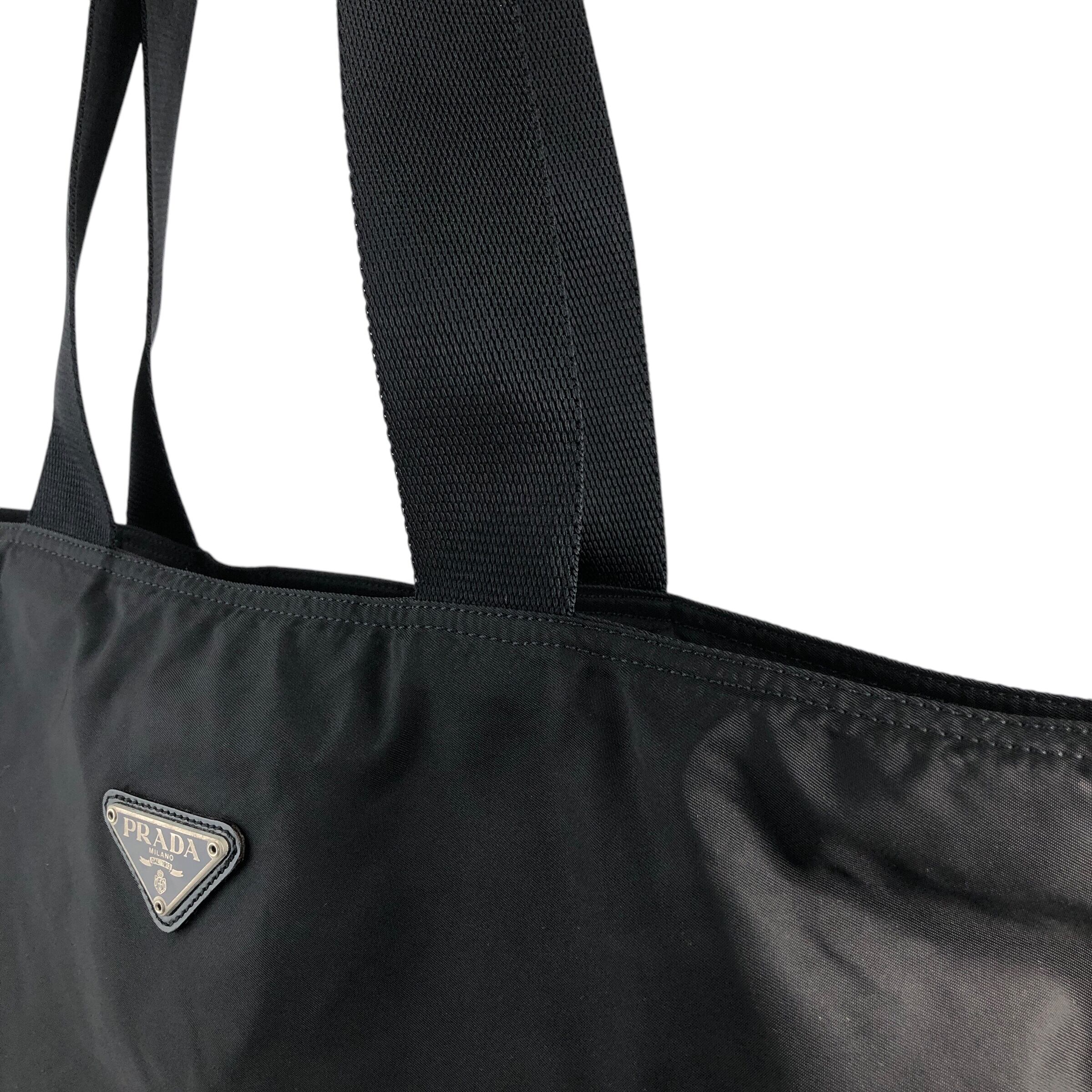 PRADA プラダ トートバッグ ブラック トライアングルロゴ ナイロン