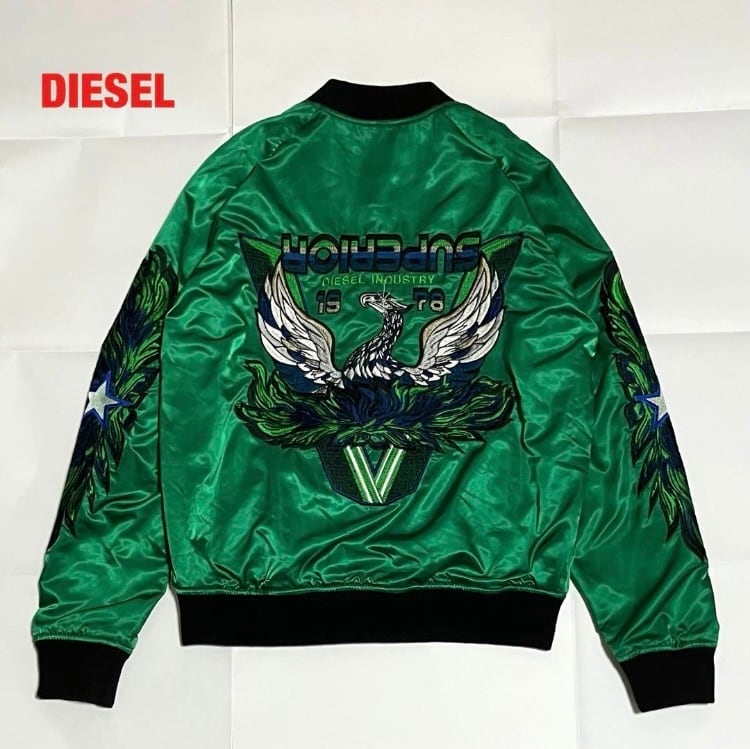 【人気】DIESEL　ディーゼル　スカジャン　リバーシブル　サテン　ベロア　別珍 人気】DIESEL ディーゼル スカジャン リバーシブル サテン ベロア 別珍