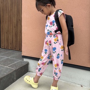 夏花柄ベスト&ボトムスセット