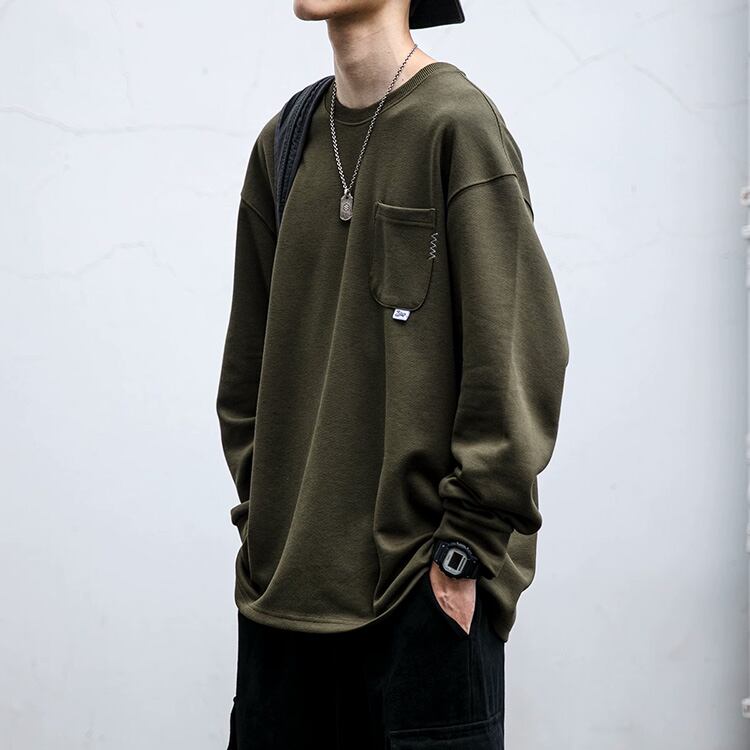 ★SIMPLE DESIGN ROUND NECK SWEATER　　　A0755