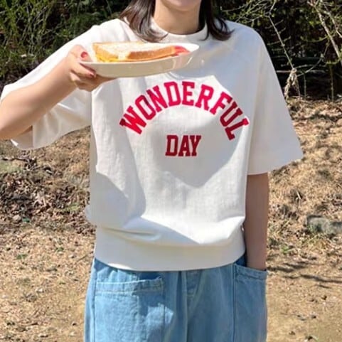 ロゴ クルーネック 5色Tシャツ L1108