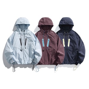 バイカラージップフードジャケット vi1554