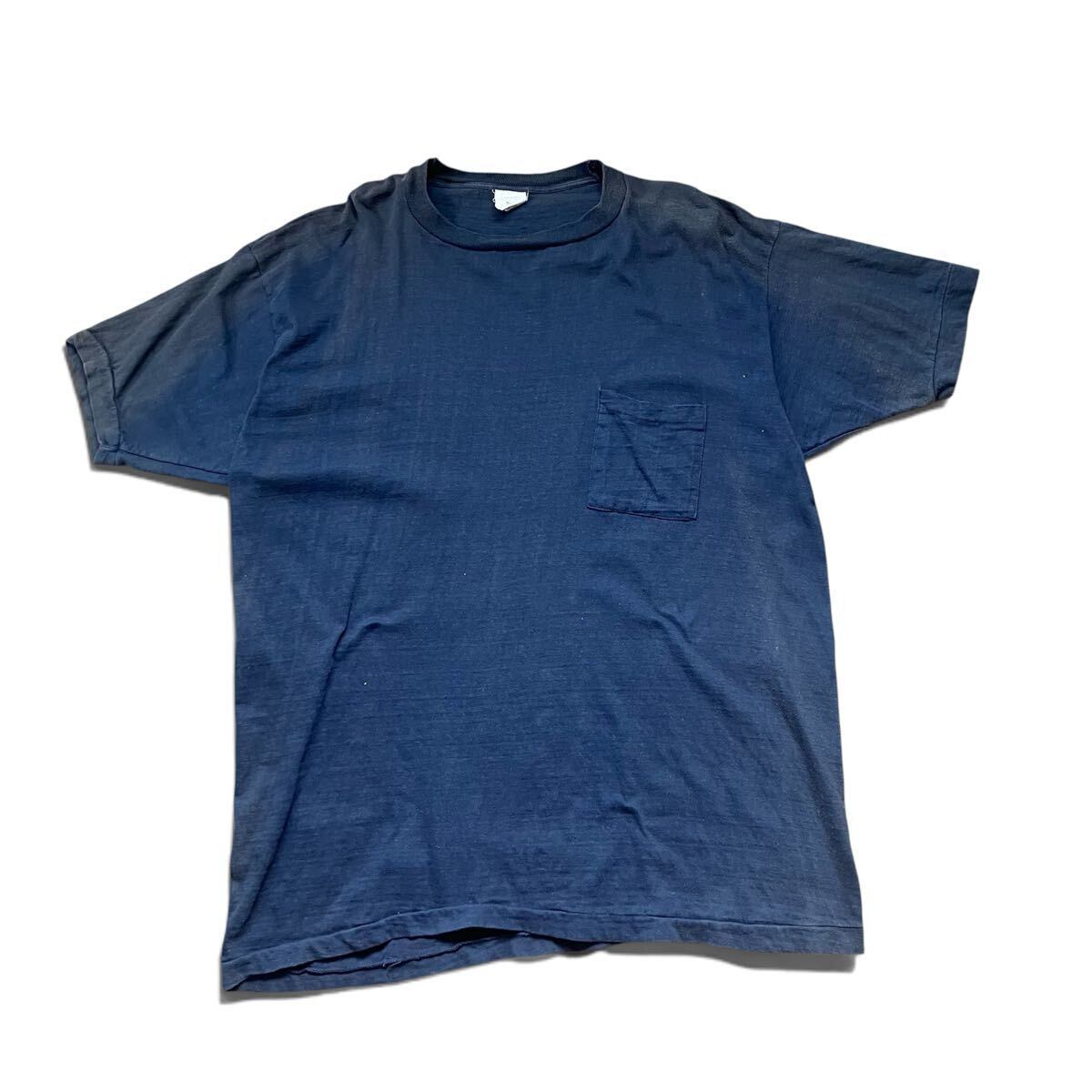 L】80s USA製 Hanes BEEFY-T 無地 ブラック Tシャツ シングルステッチ