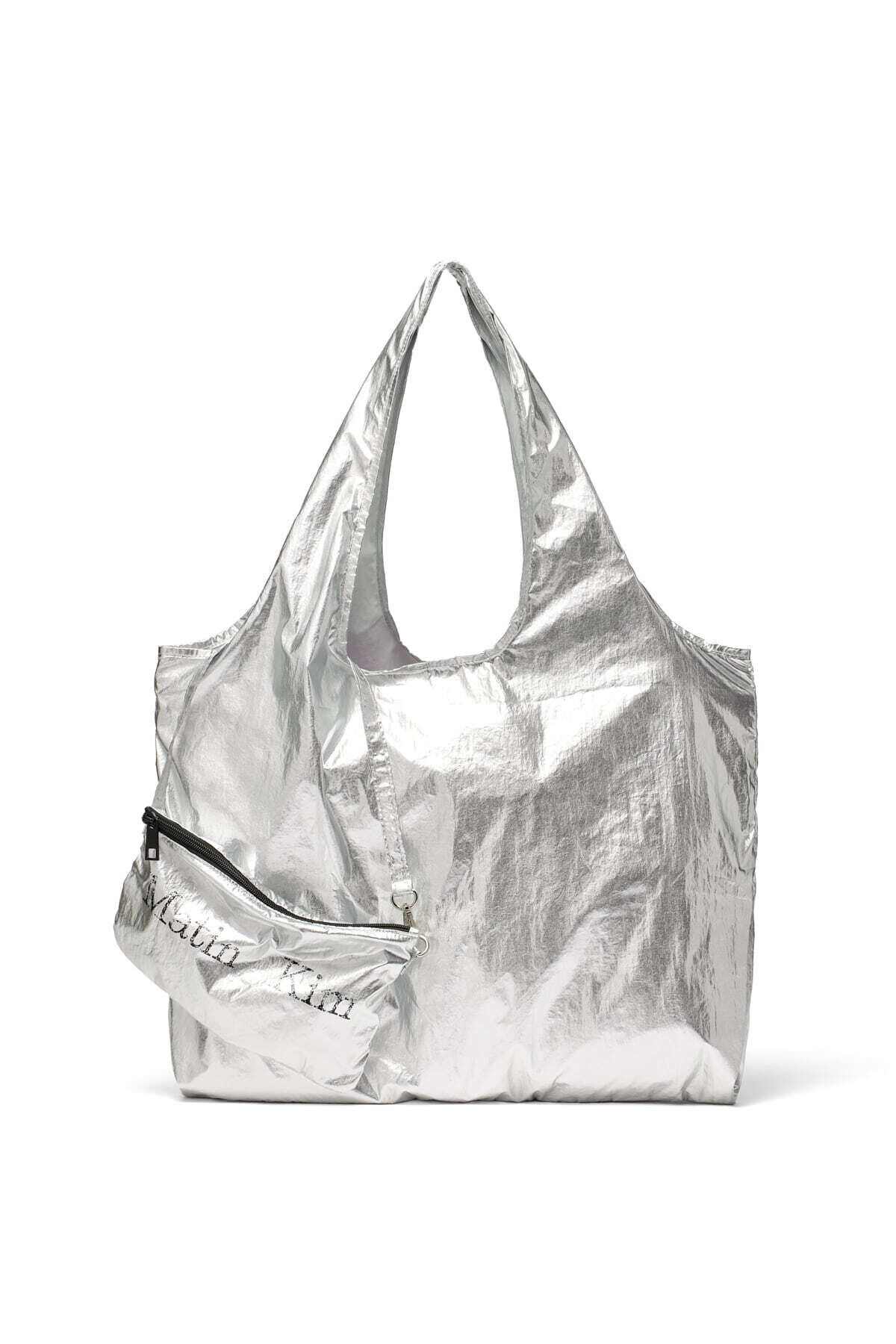 ☆MATIN KIM ☆MATIN CRACKED LOGO GLOSSY ECOBAG 新品未使用】MATIN 