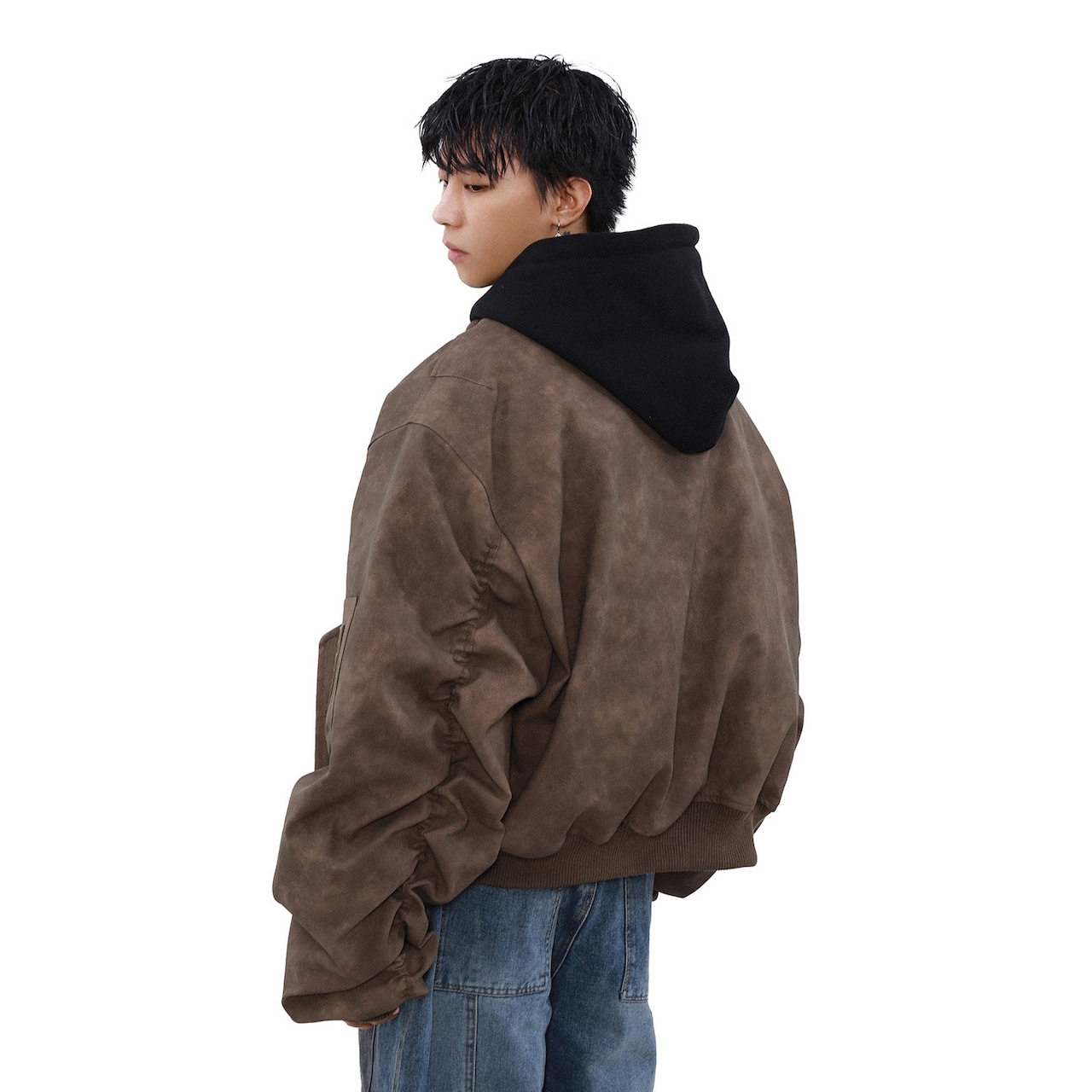 【暖かさUP】レザー中綿ジャケット T1323