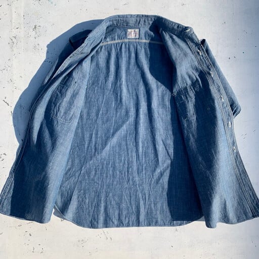BIGYANK×ANATOMICA 1935 WORK SHIRT シャンブレーシャツ 実名 BIGYANK×ANATOMICA 1935 WORK SHIRT シャンブレーシャツ 実名