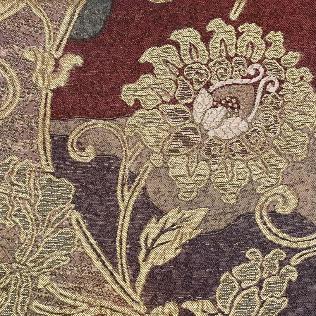 袋帯 西陣 いづくら 煌びやかな花唐草模様 金糸 O-4028 | リユース着物  