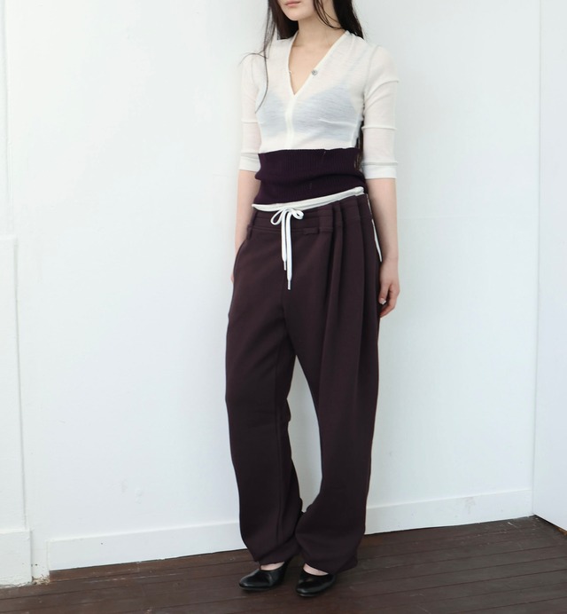 【ulikasanctus】 CURTAIN JERSEY PANTS