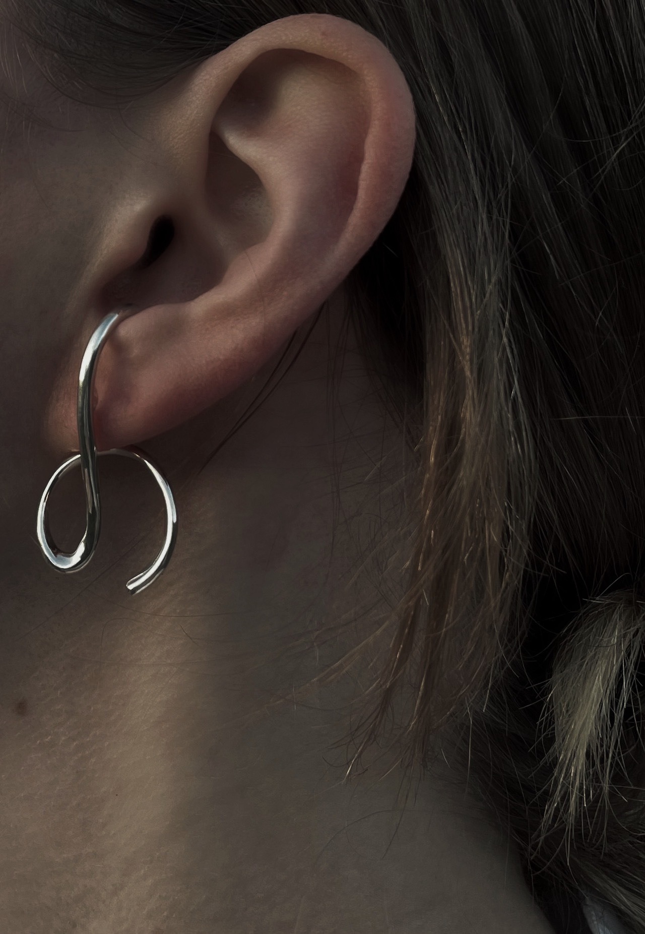 #021 (sensual earrings)　※SINGLE silver925 earring