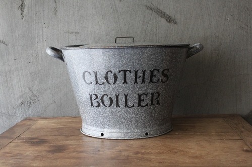 レア　花文字　グレイまだらの　CLOTHES BOILER