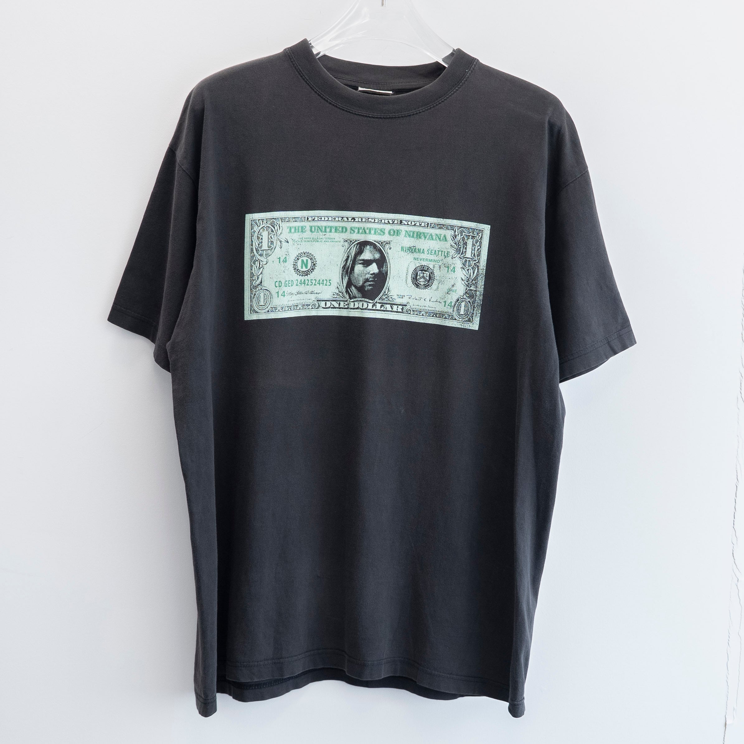 Nirvana " Kurt dollar " Euro Fits L-XL【A7-296】