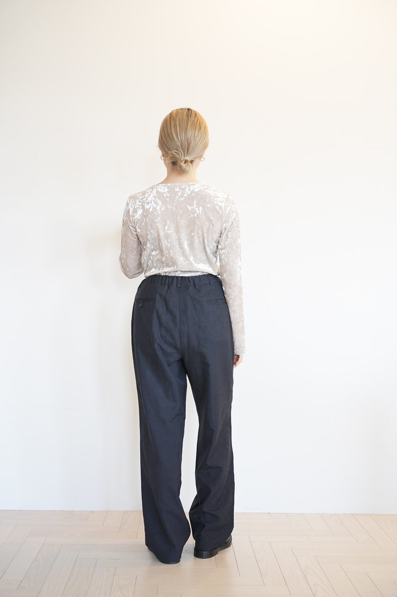 remake easy slacks pants-darkgray