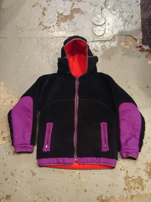 COMFY "RABBIT HOODIE" BLACK×PURPLE×RED COLOR