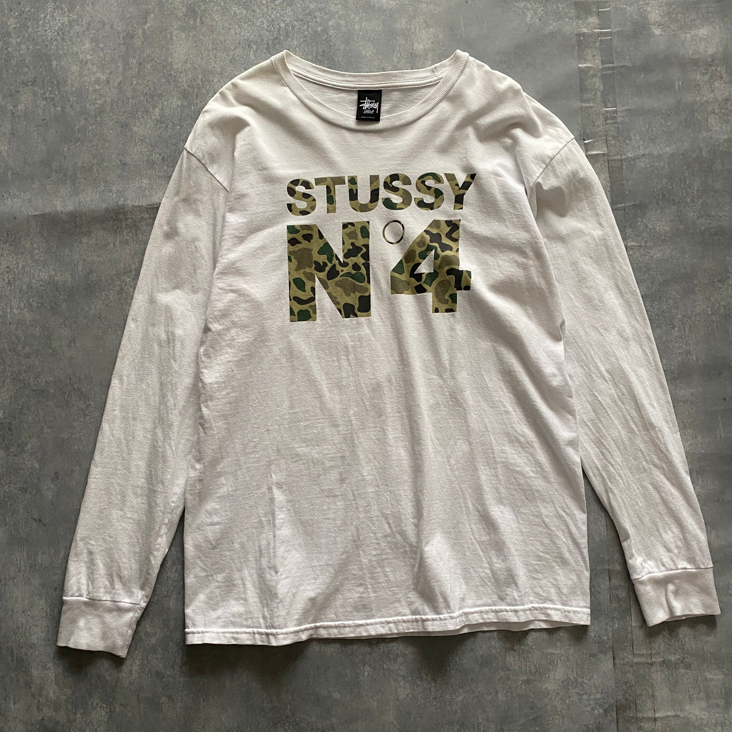 [大人気]　ステューシー　Tシャツ　N°4　迷彩柄　存在感◎ ビックプリント◎