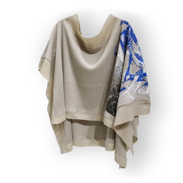 ASYMMETRY PONCHO　artwork:BLUE