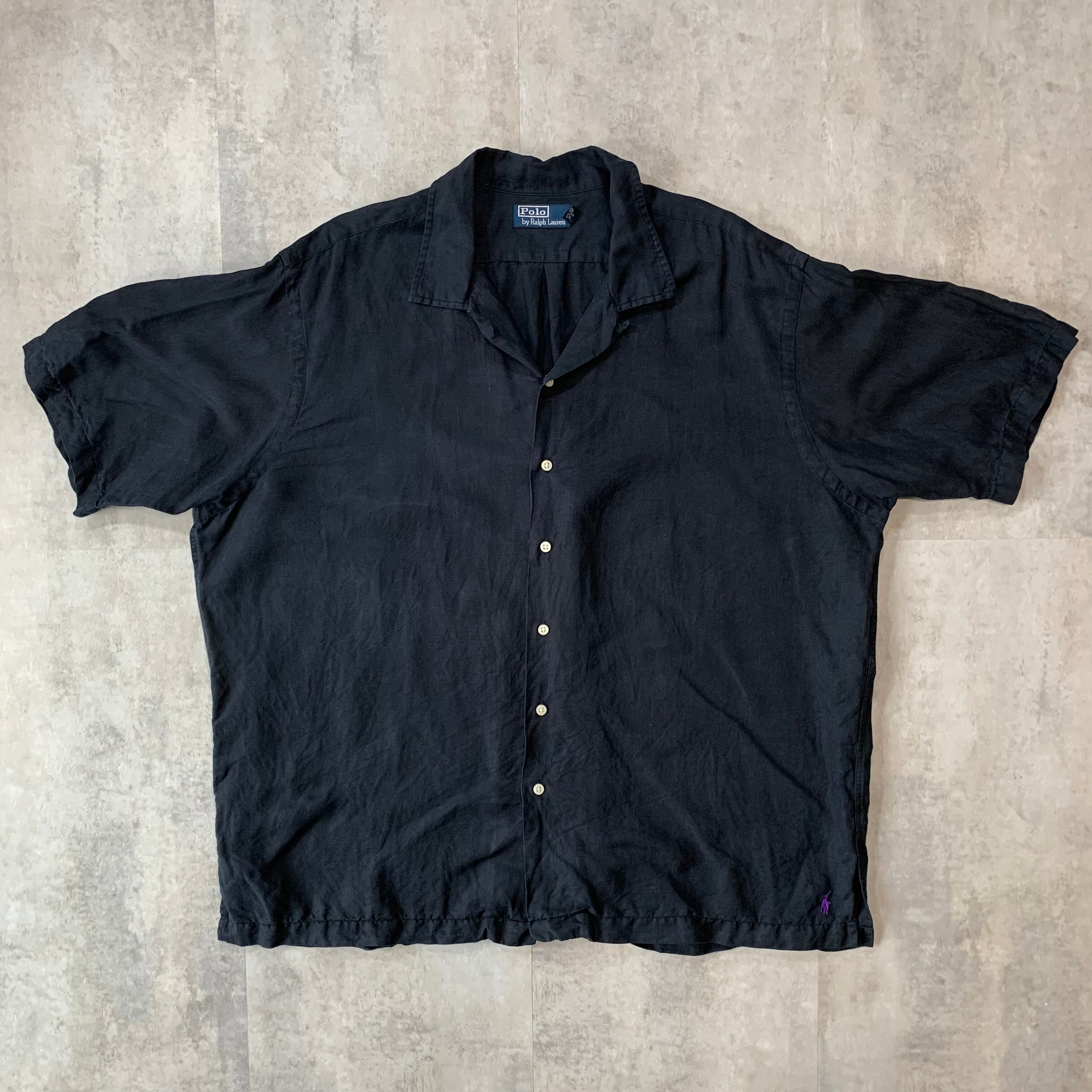 Ralph Lauren ラルフローレン オープンカラーシャツ ブラック No.26