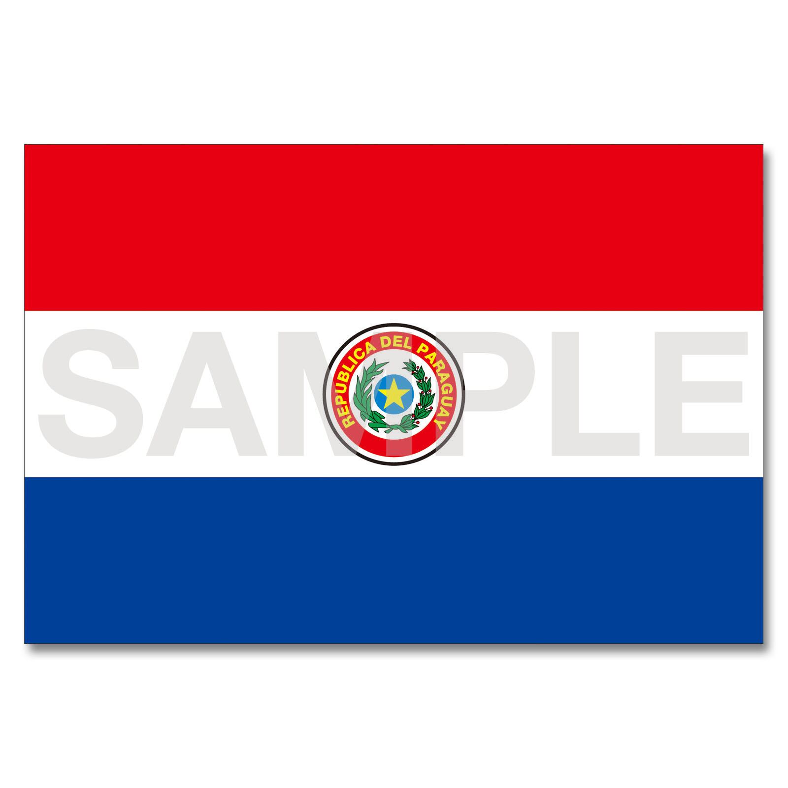 世界の国旗ポストカード ＜アメリカ＞ パラグアイ共和国 Flags of the world POST CARD ＜America＞ Republic  of Paraguay FLAGS