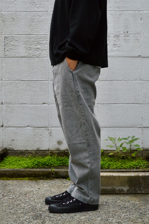 SEUVAS 10oz Heavy Canvas Tapered 2tuck Trousers "Dyed SUMI" Made in Japan Kurashiki ソウバス 倉敷帆布 ツータックトラウザー 炭染め