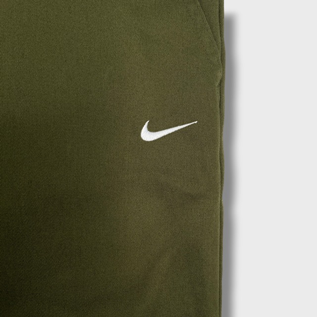NIKE LIFE コットンチノパンツ オリーブ W32 ワイドシルエット