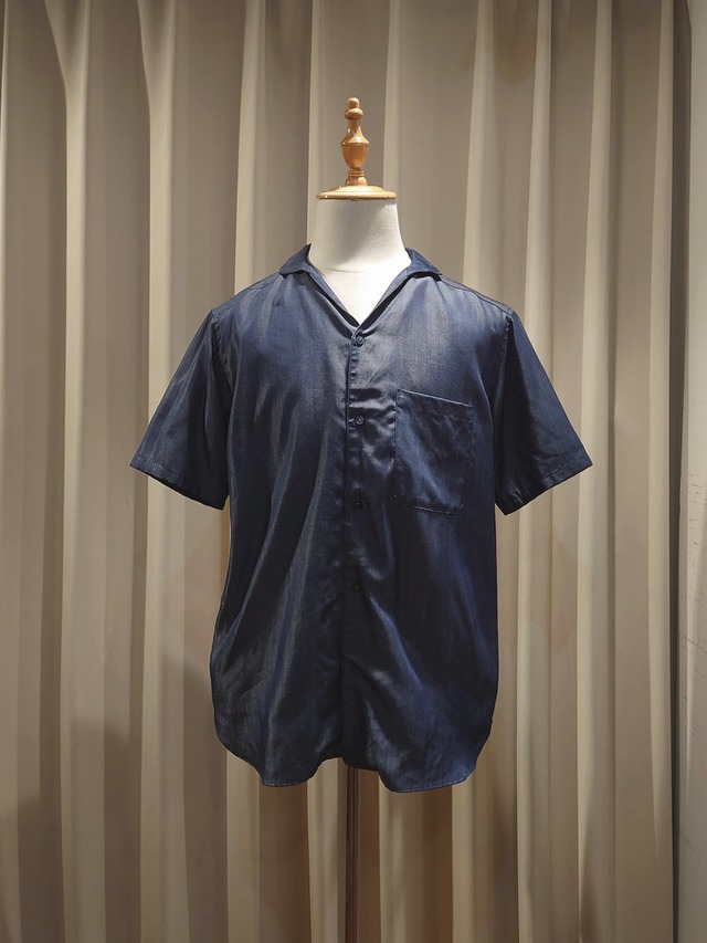 GarageUW TENCEL DENIM ECHOES SHIRT SSLEEVE (2つ穴SHELL BUTTON)