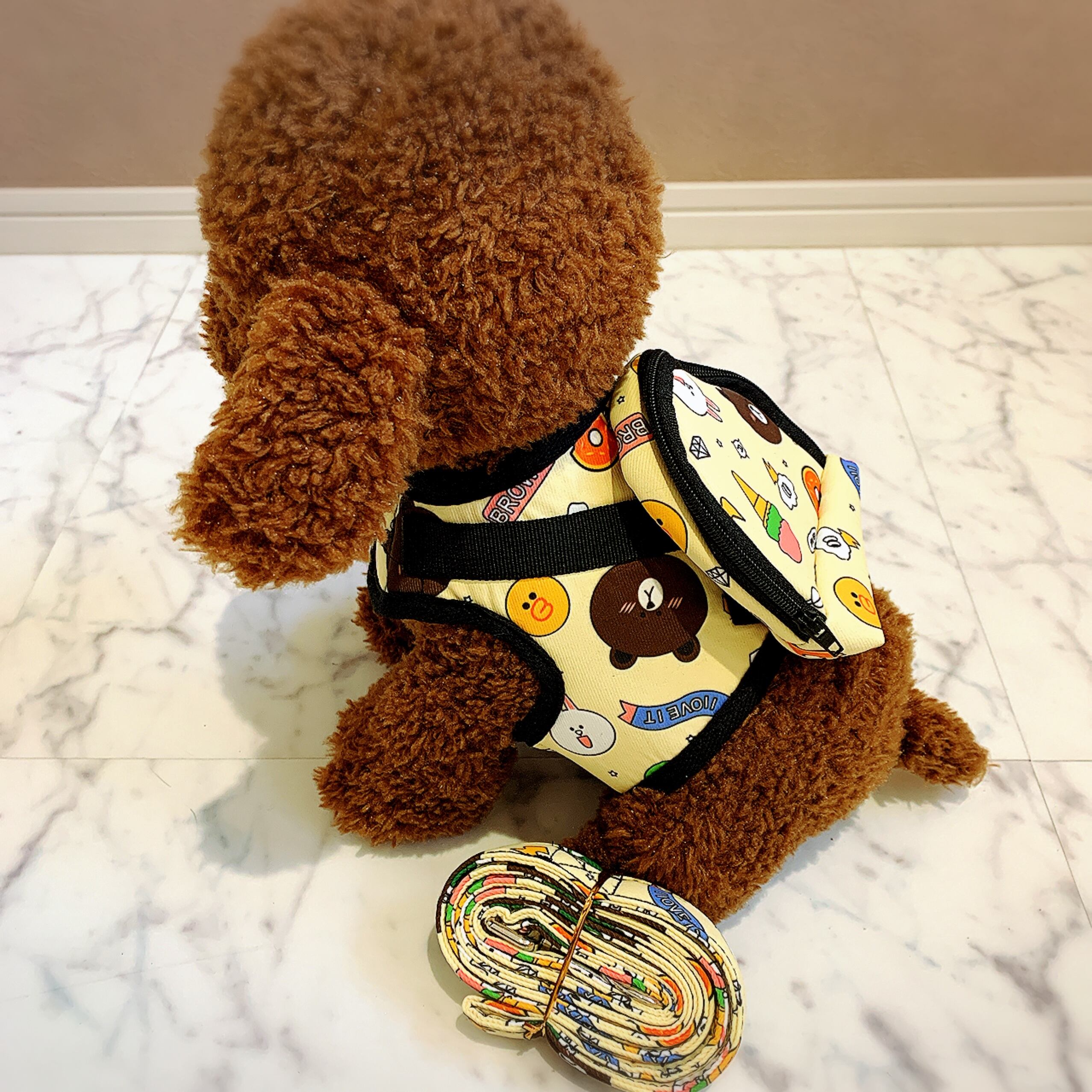 ハーネス リード 首輪 犬 猫 ペット Lineキャラ M L Xl Ronkichimaru ロンキチマル かわいい犬服 猫服 ペット服