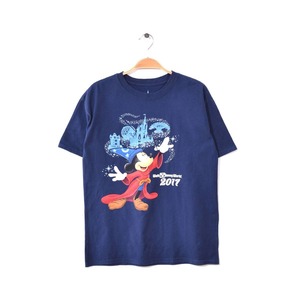 ディズニー ミッキーマウス ファンタジア クルーネック Tシャツ メンズS相当 Disney アメカジ ディズニーランド 古着 @BB0458