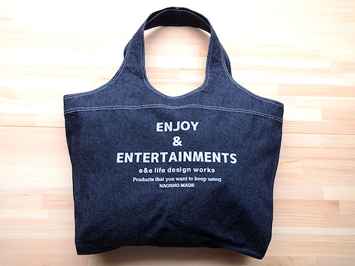 ショッピングショルダーバッグ（TOTE BAG DENIM "ENJOY & ENTERTAINMENTS"）