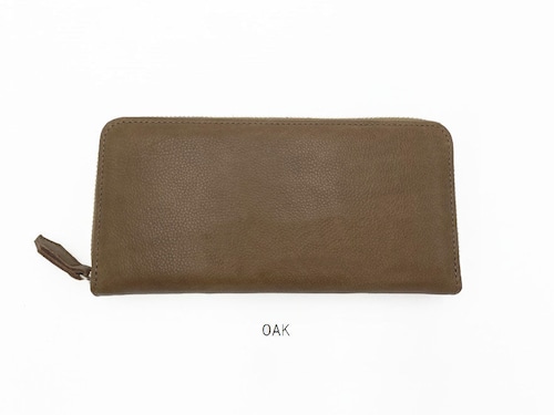 BOOK Round Zip Long Wallet　Oak