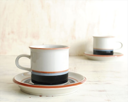 ARABIA アラビア Taika カップ&ソーサー タイカ 北欧食器 フィンランド 北欧 ヴィンテージ アンティーク_220606 it1733