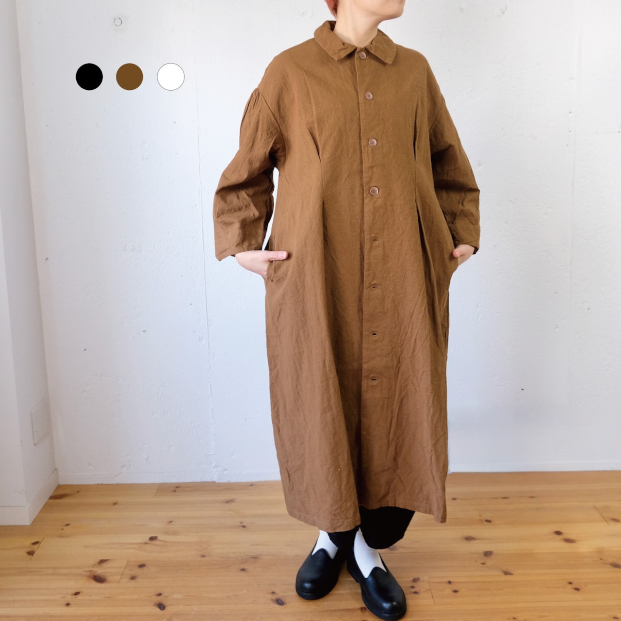 ROBE de PEAU(ローブデポー) PAINTER CANVAS COAT キャンバスコート(3色)