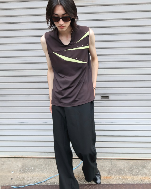 studs Scratch design nosleeve top