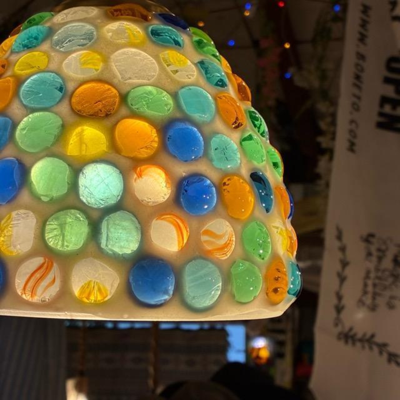 TOPANGA Lighting Marbles shade lamp　マーブルシェードランプ　一灯ランプ　ペンダントランプ　LED対応　ビー玉　ガラスランプ　照明　店舗照明　ライト