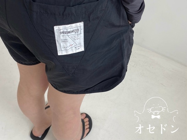 【ドレスモンスター DRESS MONSTER】クイックドライサマーパンツ ブラック 110cm~140cm  240511