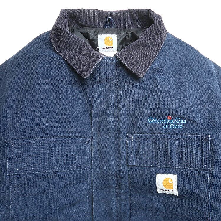 古着 カーハート Carhartt 企業ロゴ 刺繍 ダック トラディショナル