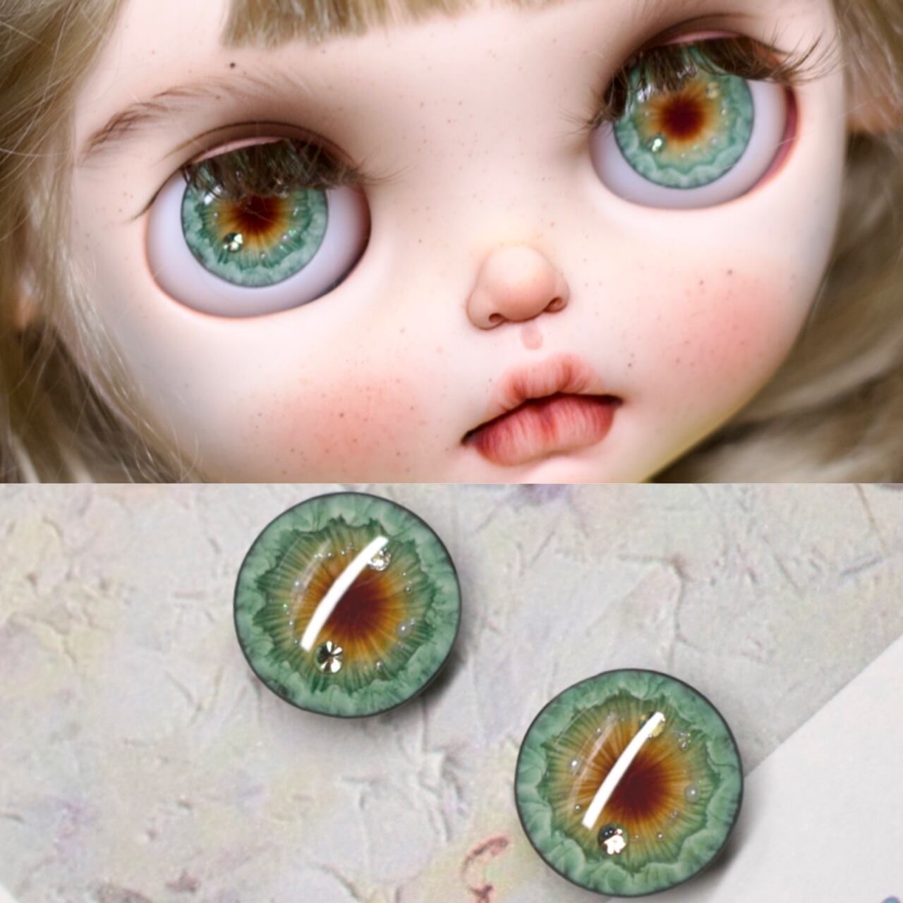 受注製作】【ブライス用アイチップ】ドールアイ Blythe カスタムアイ