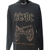 【AC/DC】エーシー・ディーシー "FOR THOSE ABOUT TO ROCK" Vintage ロングスリーブTシャツ