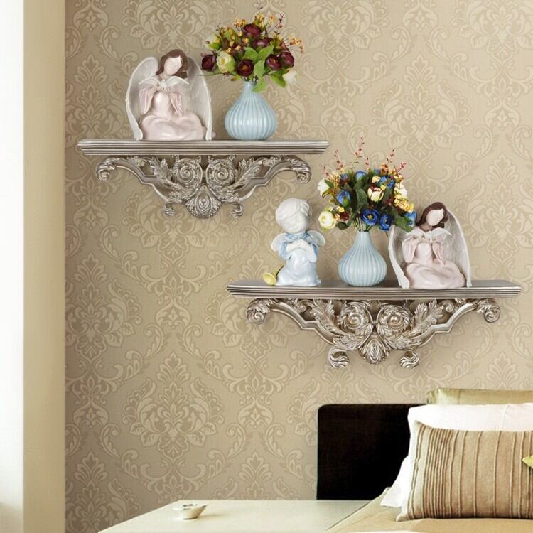 ウォールラック 壁掛け収納 猫脚風 ロココ調ヨーロピアンインテリア