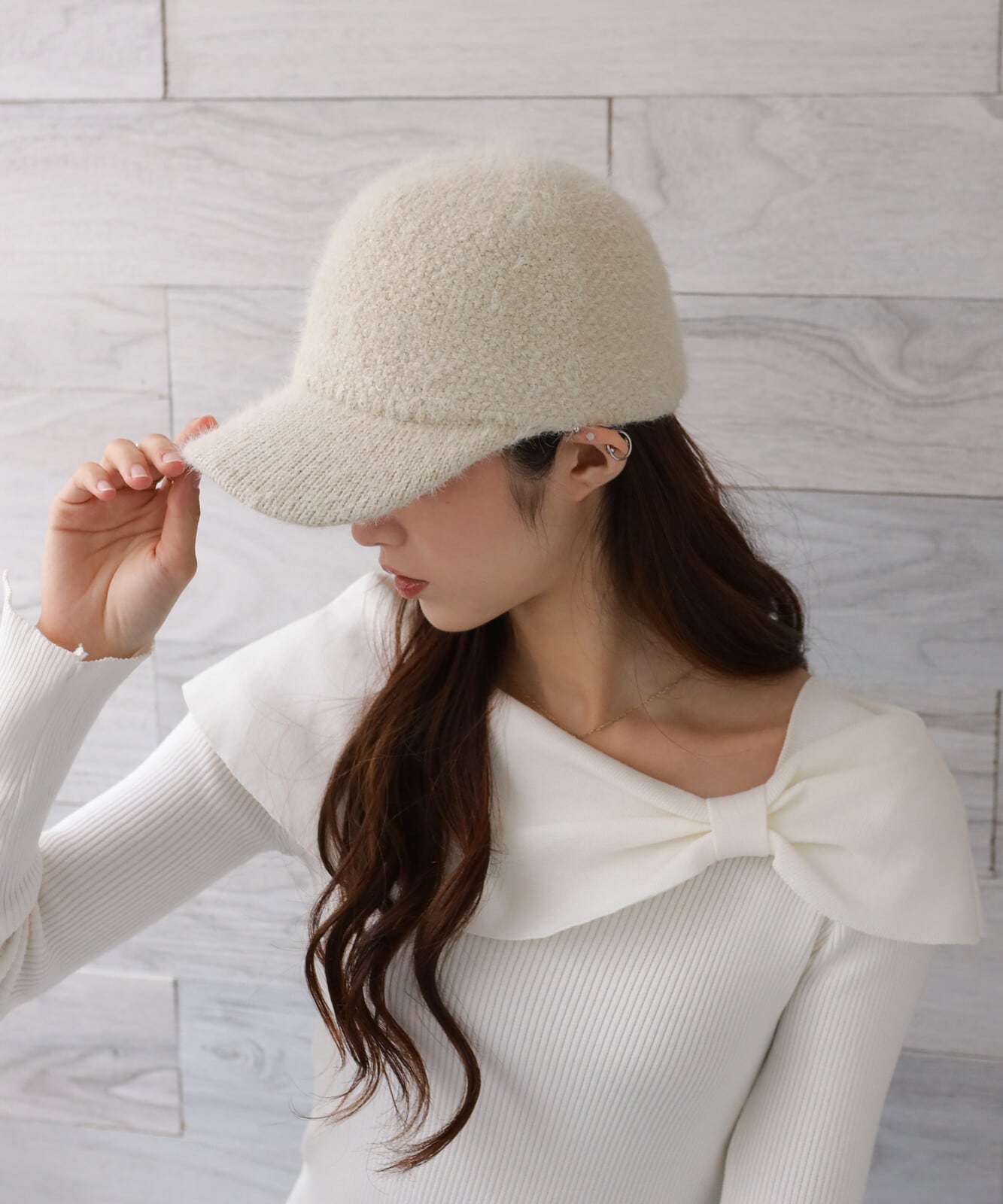 【SELECT】アジャスターゴムアンゴラキャップ