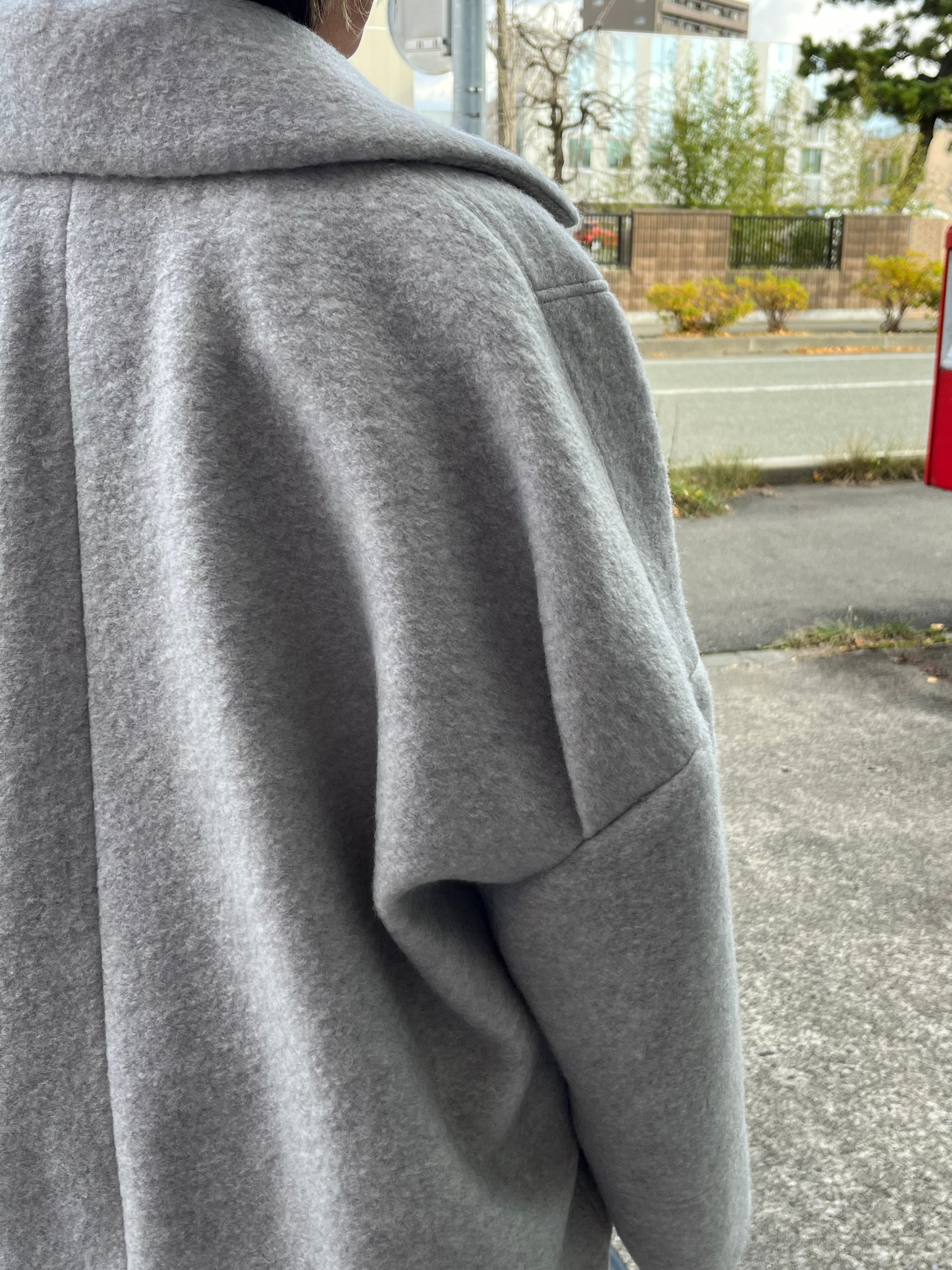 PASSIONE/546431/コクーンシルエットウール混コート(ライトグレー) | QREEQ