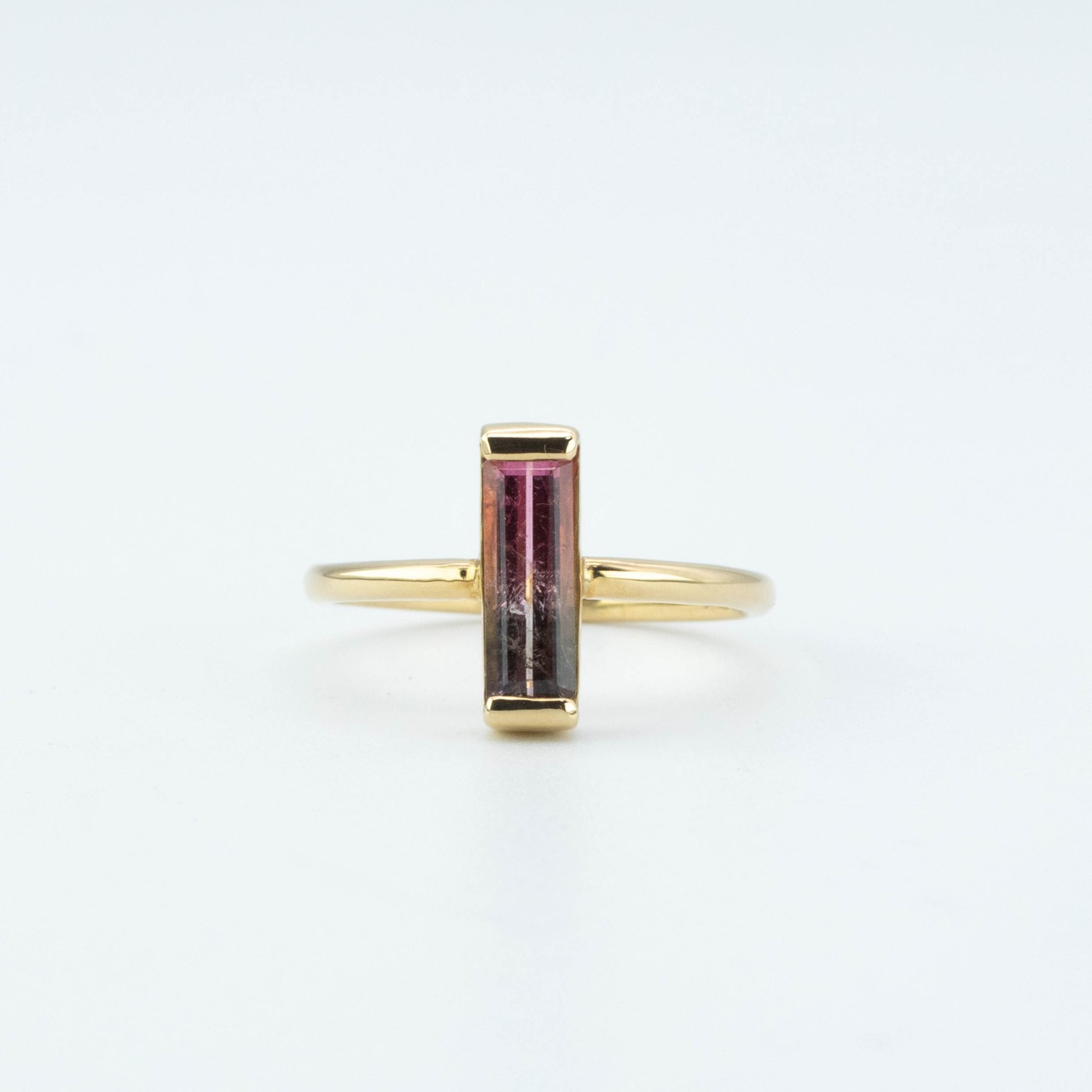 ⁂天然⁂　◇バイカラートルマリン　K１８リング#10◇　0.80ｃｔ