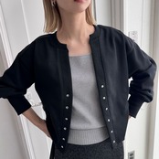 キーネックスウェットCD/ブラック