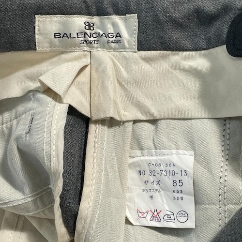 80s 90s Balenciaga gray slacks 詳細写真3