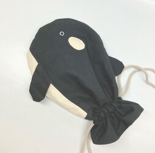 シャチ  巾着袋｜とりさん工房ーかわいいハンドメイドポーチ