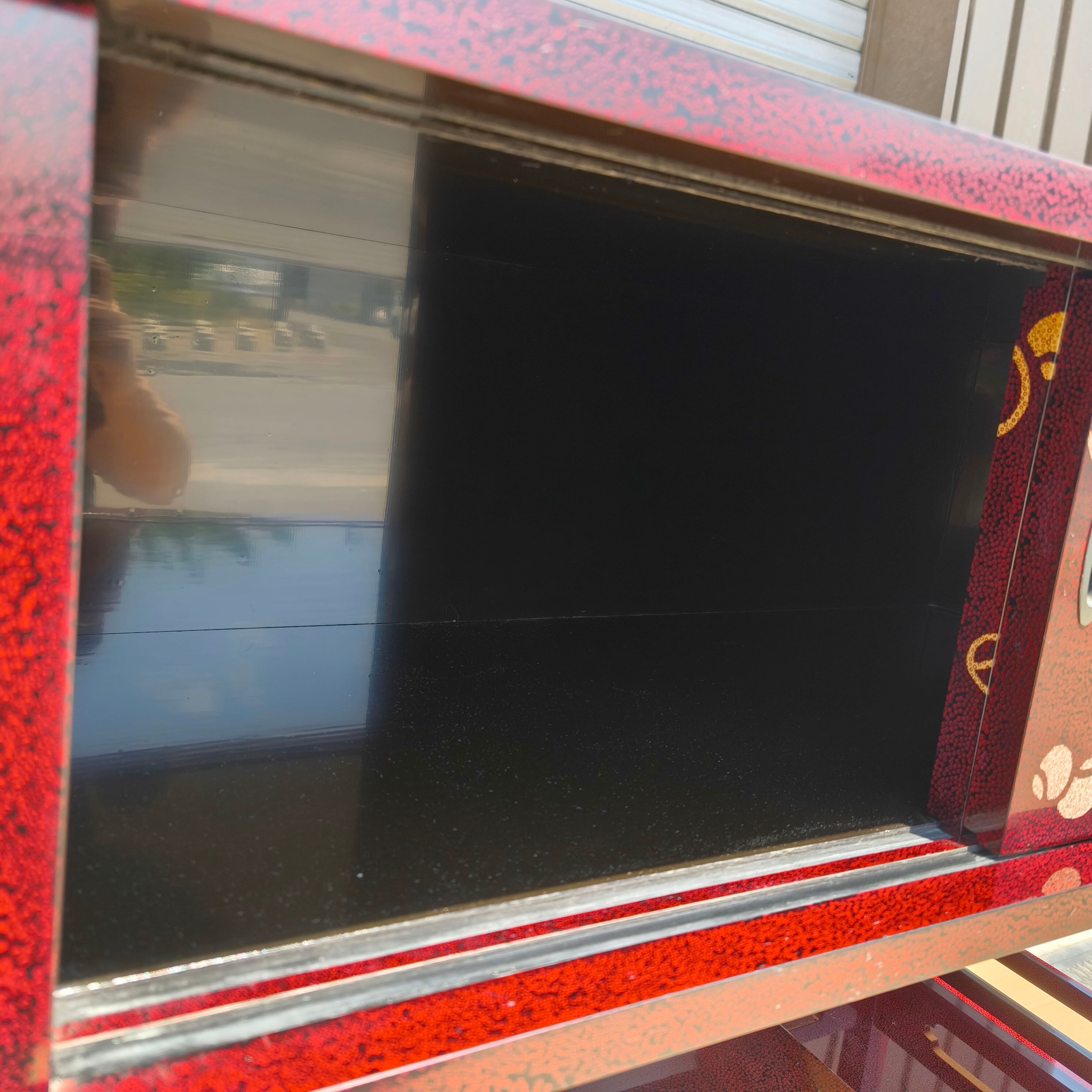 津軽塗（七々子塗）バカ塗り・飾り棚・伝統工芸・No.230801-86・梱包