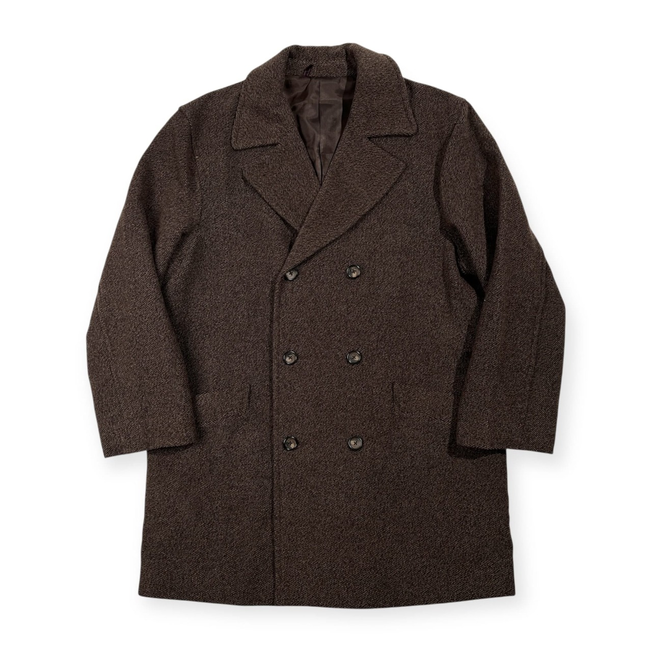 23区 HOMME ニジュウサンク オム ダブル ウール コート サイズ 48 / オンワード樫山/ブラウン/メンズ