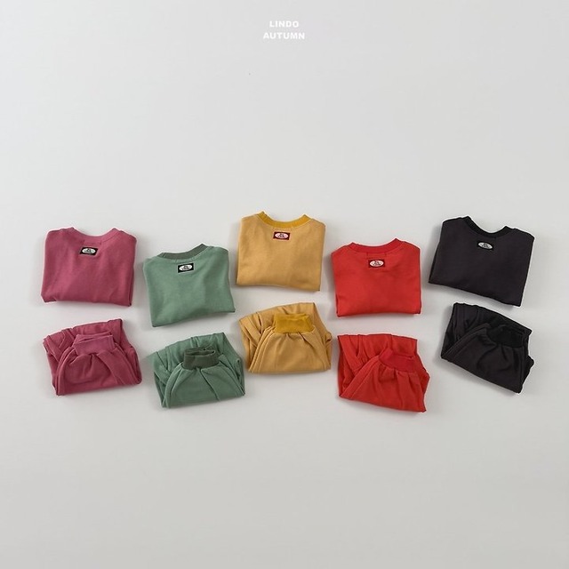 【取寄】lindo｜we are colorblock set｜ウィアー配色セット｜XS-XL｜kids｜26 autumn