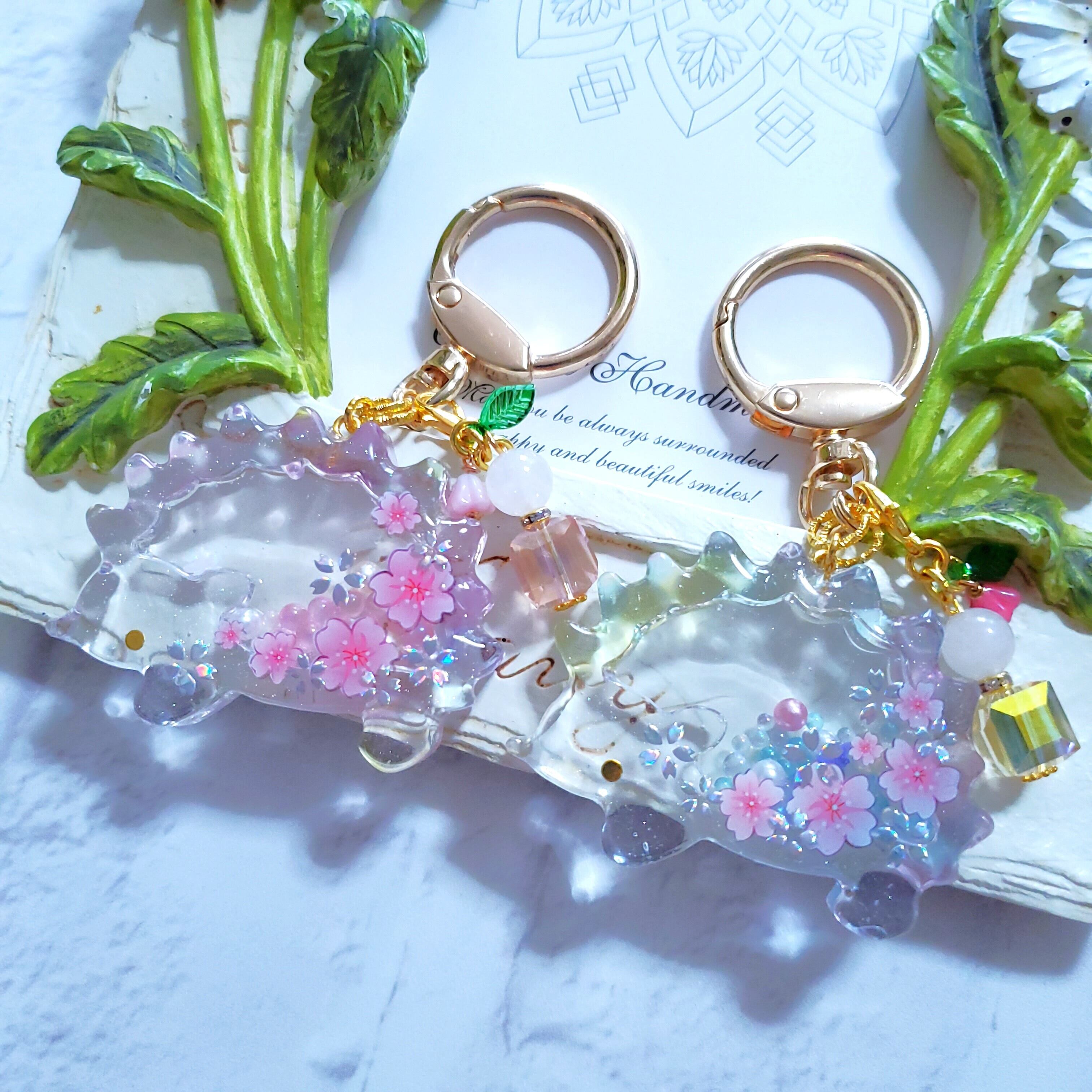 シャカシャカハリネズミ ✦ ピンク桜 ✦ バッグチャーム