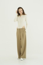 CLANE LOW WAIST TUCKED LOOSE SLACKS